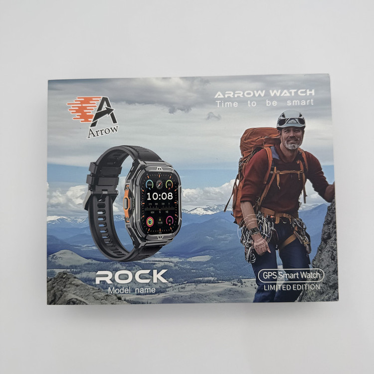 ساعت هوشمند 1.96 اینچی 49 میلیمتری ارو مدل ROCK با بند سیلیکونی