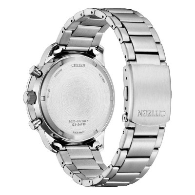 نمای جانبی ساعت سیتیزن CA4500-91A با بدنه استیل نقرهای