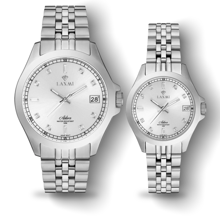 ست ساعت مچی عقربه ای زنانه و مردانه لاکسمی مدل Laxmi 8506-4