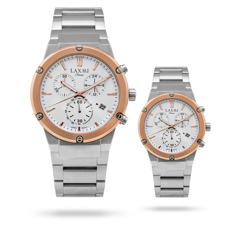 ست ساعت مچی عقربه ای زنانه و مردانه لاکسمی مدل Laxmi 8125-5