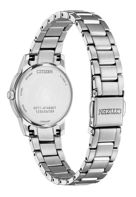 جزئیات صفحه مشکی و نمایشگر تاریخ ساعت سیتیزن EW2318-73A