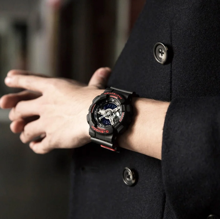ساعت مچی عقربه ای مردانه کاسیو جی شاک مدل GA-110HR-1a