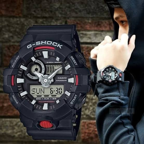 ساعت مچی عقربه ای مردانه کاسیو جی شاک مدل ga-700-1a