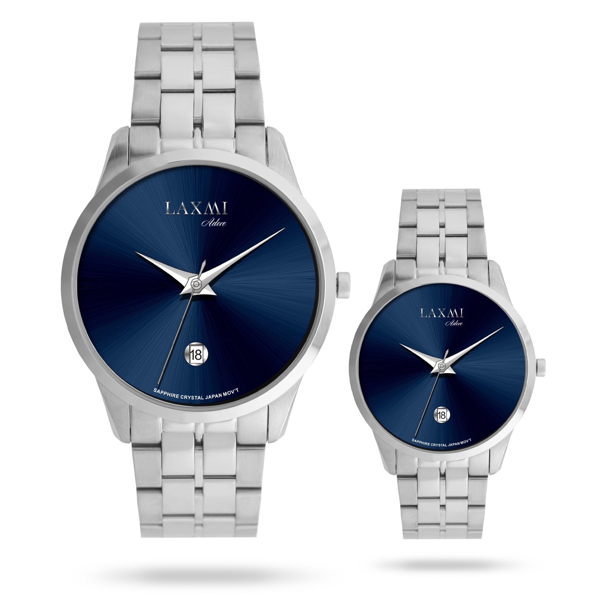 ست ساعت مچی عقربه ای زنانه و مردانه لاکسمی مدل  laxmi 8572-14