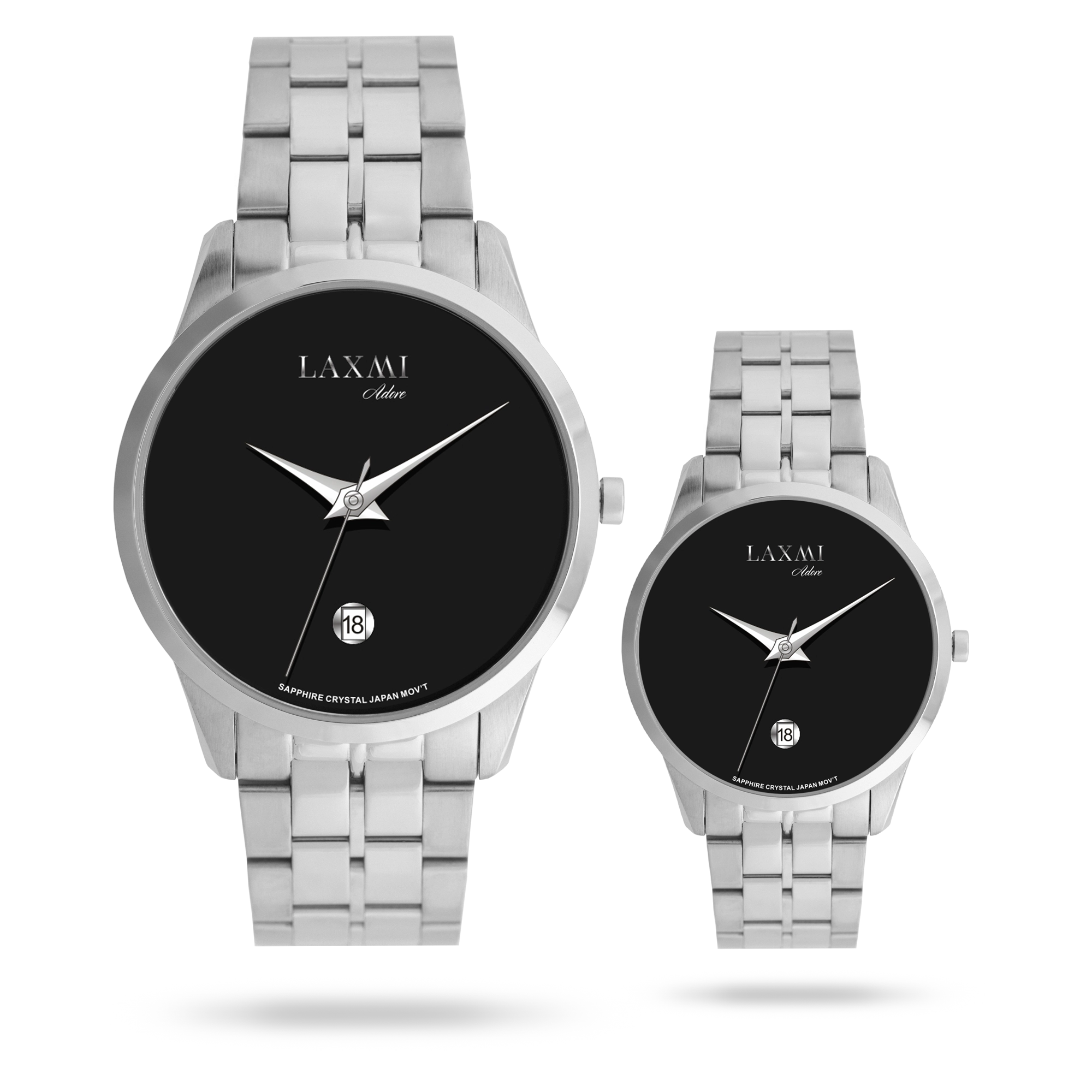 ست ساعت مچی عقربه ای زنانه و مردانه لاکسمی مدل   laxmi 8572-8